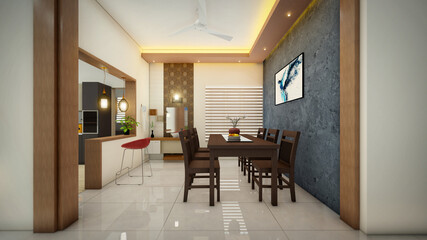 3d illustration of a newly built luxury home