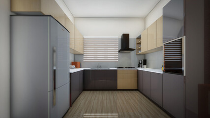 3d illustration of a newly built luxury home