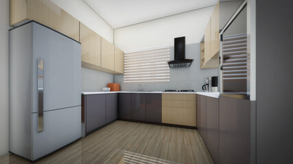 3d illustration of a newly built luxury home