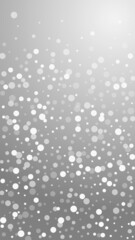 White dots Christmas background. Subtle flying sno