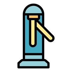 Access turnstile icon. Outline access turnstile vector icon color flat isolated