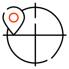 An icon design of target location 