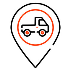 Vehicle location ico,n editable vector 
