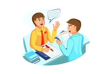 Recruitment Illustration concept. Flat illustration isolated on white background.