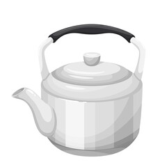 Classic kettle for camping vector illustration.