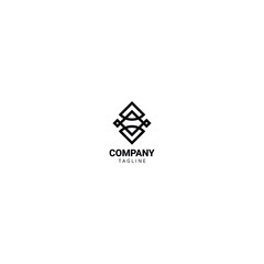 geometric monogram logo