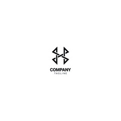Fototapeta premium geometric monogram logo