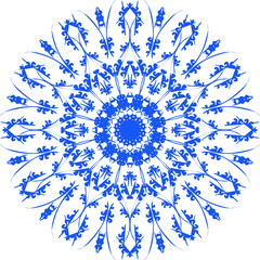 Vector snowflakes blue patterns