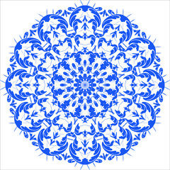 Vector snowflakes blue patterns
