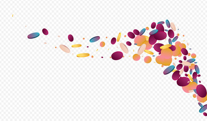 Rainbow Confetti FallingFestive Transparent