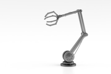 3d rendering industry mechanical arm