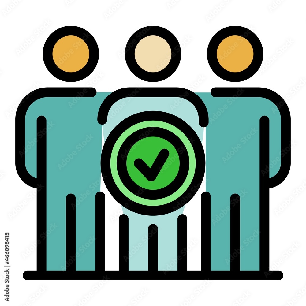 Poster personal group traits icon. outline personal group traits vector icon color flat isolated