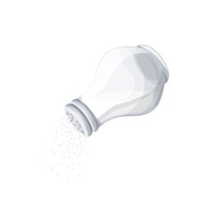 Pour salt from salt shaker vector illustration.