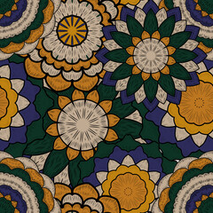 seamless pattern mandala art. traditional vintage pattern. pattern ornament art design.