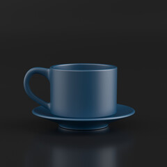 3d rendering different kinds cups