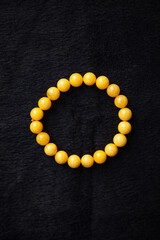 Buddhist beads bracelets dark background
