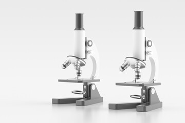 3d rendering medicial concept microscope