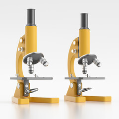 3d rendering medicial concept microscope