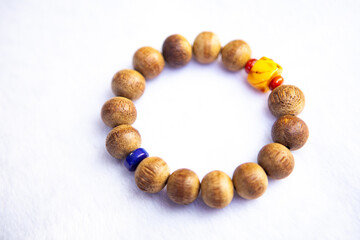 Buddhist Bead Bracelet white background