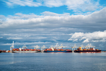 cargo ship in port