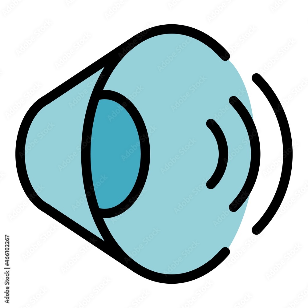 Poster operating system sound icon. outline operating system sound vector icon color flat isolated