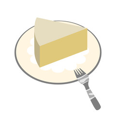 cheese on a plate food cake vector illustration