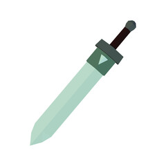 cartoon game sword, Cartoon sword for game on white background, vector illustration