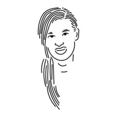 charming and beautiful smiling woman