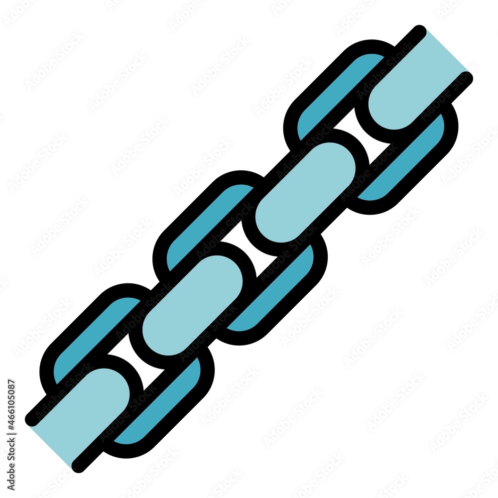 Poster blacksmith chain icon. outline blacksmith chain vector icon color flat isolated