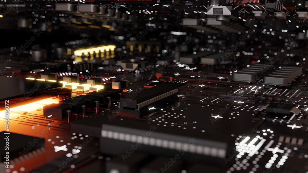 Poster central computer processors cpu concept