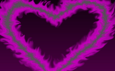 Purple dark heart flame circle background