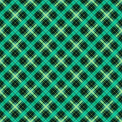 Fototapeta premium Seamless checkered plaid tartan green pattern