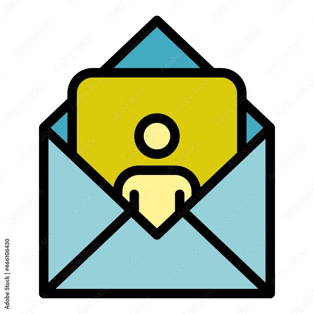 Poster man attestation icon. outline man attestation vector icon color flat isolated