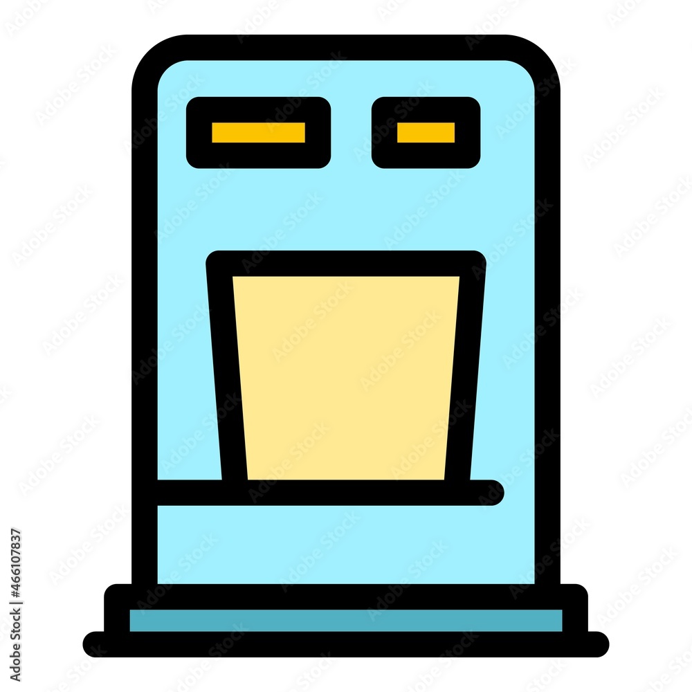 Poster archive storage icon. outline archive storage vector icon color flat isolated