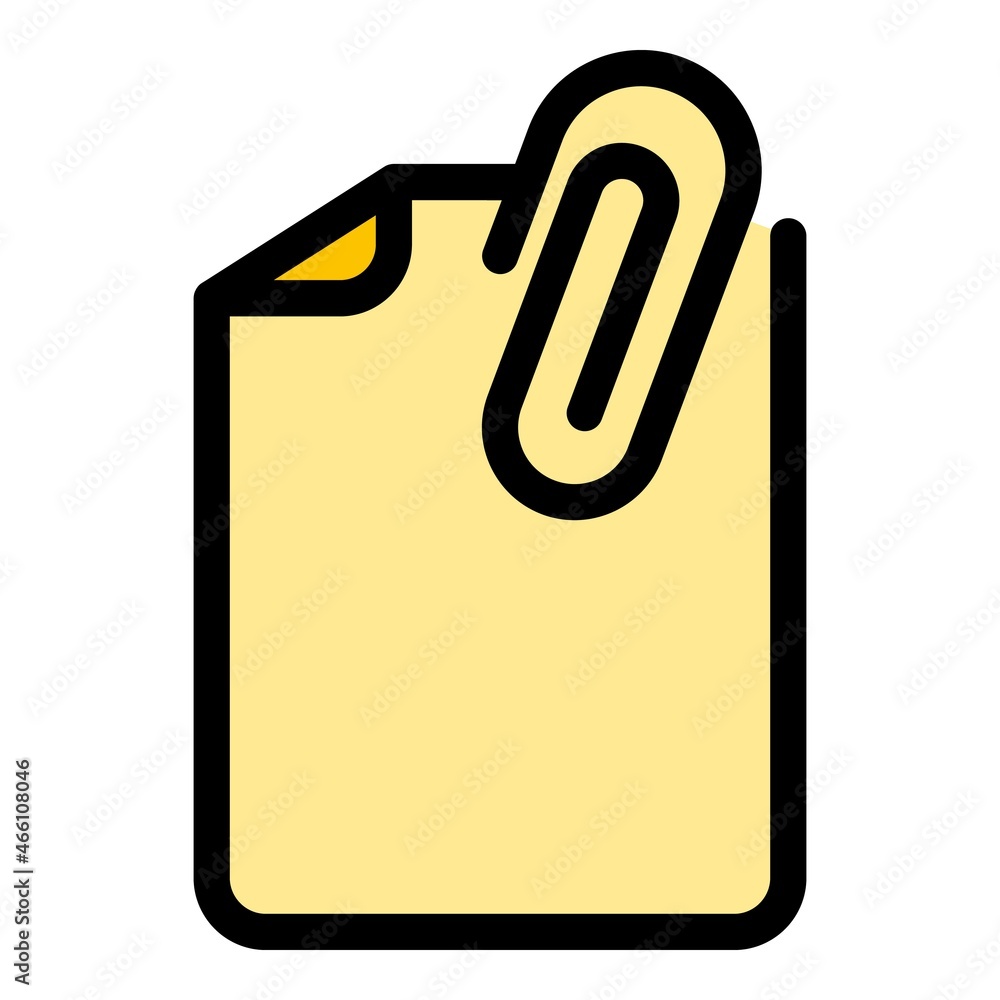 Poster file document icon. outline file document vector icon color flat isolated