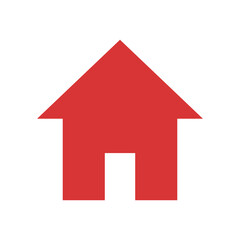 Home vector icon. Red symbol