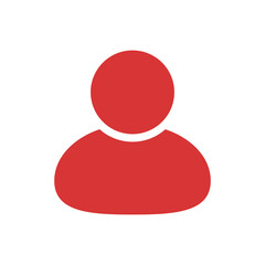 User vector icon. Red symbol