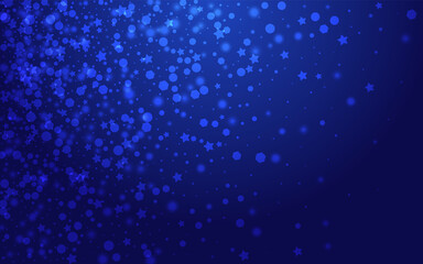 Fototapeta premium Silver Snow Vector Blue Background. Shiny Glow