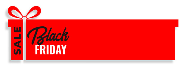 Black friday sale gift banner with text space