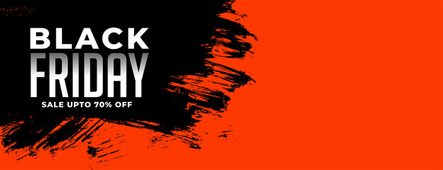 Black friday sale discount banner with text space