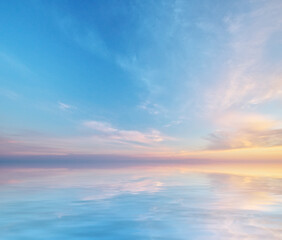 Obraz na płótnie Canvas Sky background on sunset.
