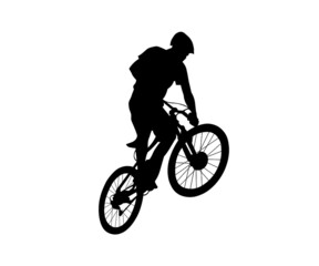 Obraz na płótnie Canvas Mountain Bike Shilouette High Vector