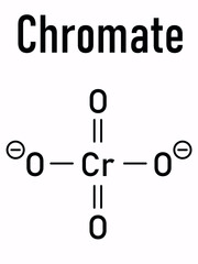 Skeletal formula of Chromate anion, chemical structure.