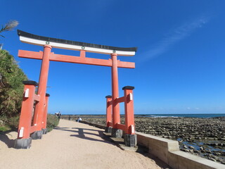 宮崎県の青島神宮にて