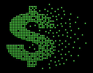 Dollar sign abstract mosaic illustration