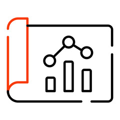 An icon design of business report