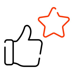 Ok gesture icon, vector design of thumbs up