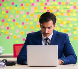 Businessman with many conflicting priorities