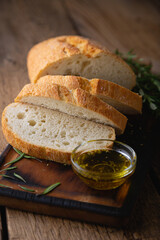 Ciabatta with rosemary and olive oil
