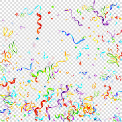 ribbon serpentine tinsel red spiral color curly